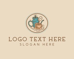 Vintage - Coffee Cup Kettle Cafe logo design