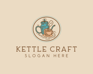 Coffee Cup Kettle Cafe logo design