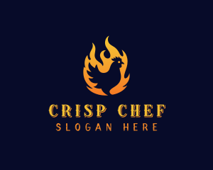 Chicken Flame Grill logo design