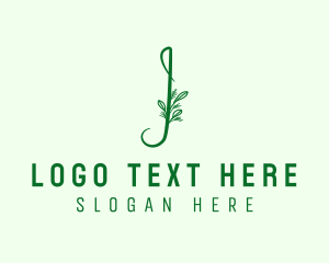 Vegetarian - Natural Elegant Letter I logo design