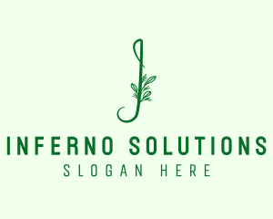 Natural Elegant Letter I logo design