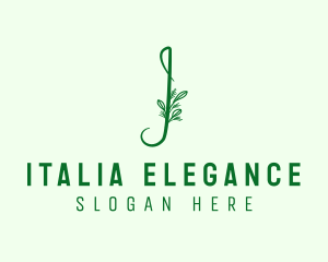 Natural Elegant Letter I logo design