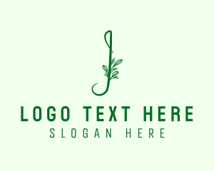 Leaf - Natural Elegant Letter I logo design