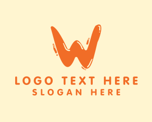 Goo - Liquid Soda Letter W logo design