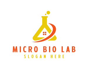 Lab Flask House logo design