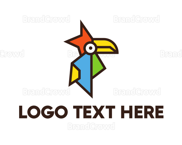 Colorful Tropical Toucan Logo