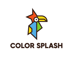 Colorful Tropical Toucan  logo design