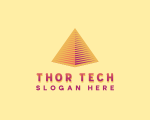 Pyramid Tech Developer logo design