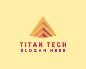 Pyramid Tech Developer logo design