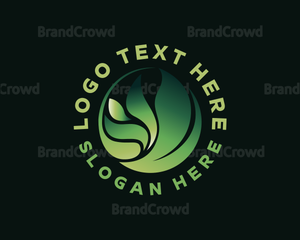 Organic Farm Plant Logo