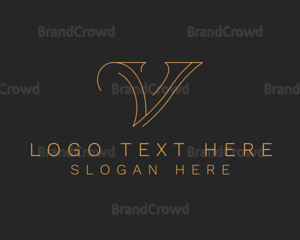 Minimalist Letter V Company Logo