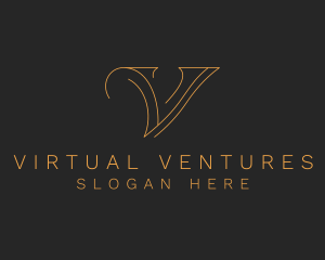 Minimalist Letter V Company logo design