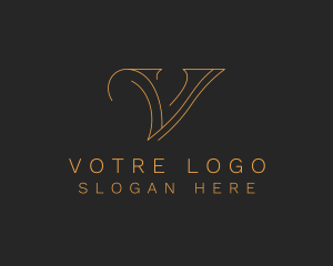 Minimalist Letter V Company logo design