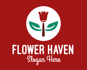 Broomstick Flower  logo design