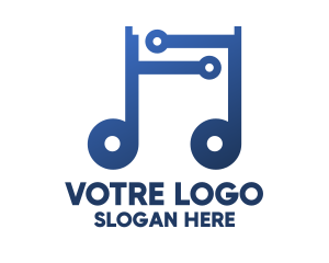 Digital Musical Note Logo
