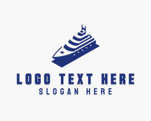 Ship - Sailing Cruise Ship logo design