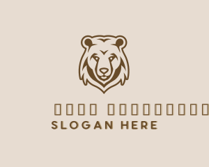 Wild - Grizzly Bear Animal Zoo logo design