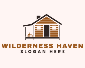 Lodge - Rustic Wooden House logo design