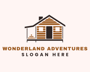 Rustic Wooden House logo design