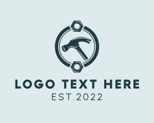 Sledge Hammer - Hammer Construction Tool logo design