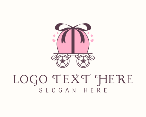 Gift Box - Ribbon Gift Carriage logo design