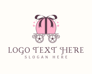 Gift Shop - Ribbon Gift Carriage logo design