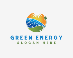 Solar Panel Energy logo design