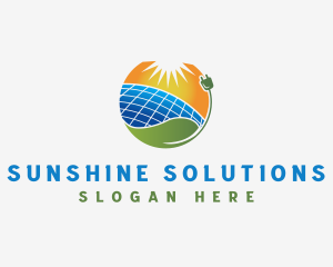 Sunlight - Solar Panel Energy logo design