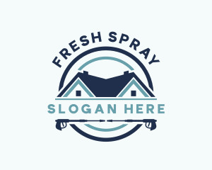 Spray Gun Pressure Washing logo design