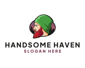 Handsome - Handsome Beard Guy logo design