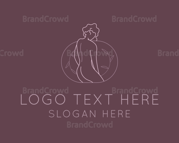 Floral Nude Woman Logo