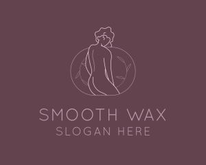 Floral Nude Woman logo design