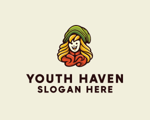 Teen - Rural Girl Character logo design