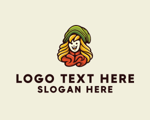 Teen - Rural Girl Character logo design