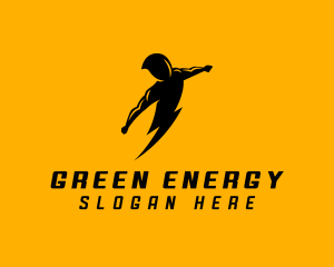 Lightning Human Energy logo design