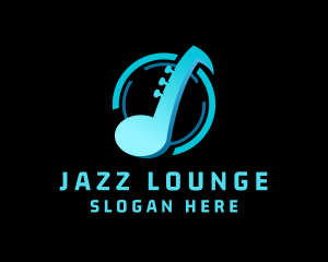Jazz - Jazz Saxophone Music Note logo design