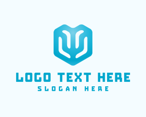Telecommunication - Abstract Cube Tech logo design