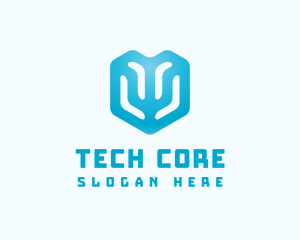 Abstract Cube Tech logo design