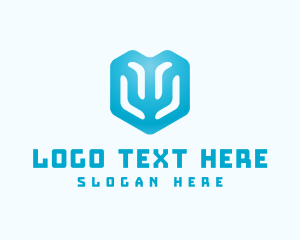 Web - Abstract Cube Tech logo design