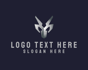 Metallic Silver Mask Logo