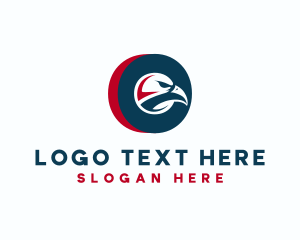 Usa - Wildlife Eagle Animal Letter O logo design