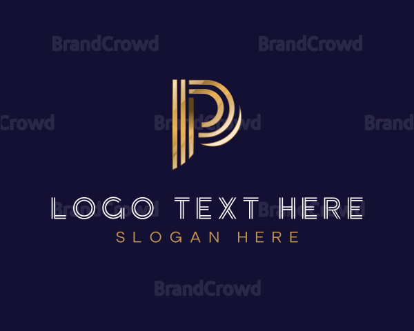 Elegant Business Letter P Logo