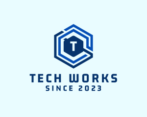 Tech Hexagon Digital Network   logo design