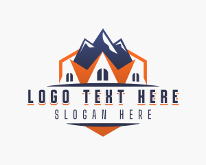 Home Repair - Realty Roofing Construction logo design