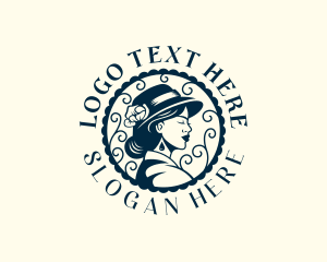 Hat - Woman Fashion Milliner logo design