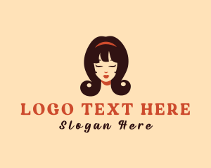 Wig - Glam Beauty Girl logo design