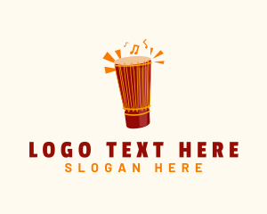 African - Ashiko African Drum logo design