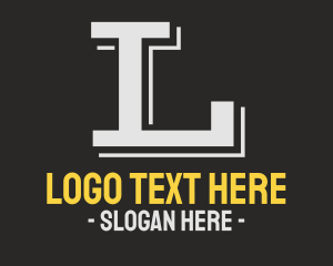 Black And Yellow - Sporty Text Font logo design