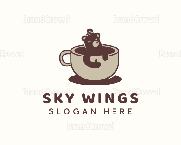Bear Coffee Cup Logo