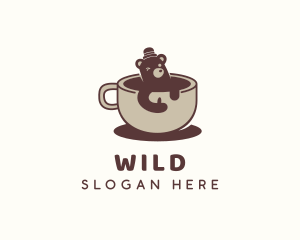 Mocha - Bear Coffee Cup logo design